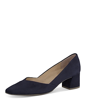 Paul Green Kami Pointed Toe Pump In Blue Suede