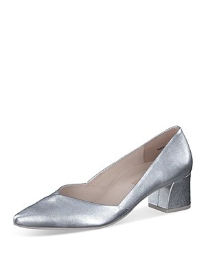 Paul Green Rendi Pointed Toe Pump In Clay Met Soft Nappa