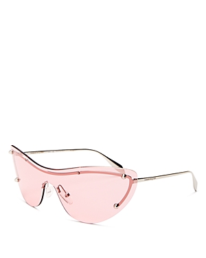 Alexander McQUEEN Studded Shield Sunglasses, 99mm