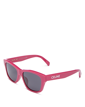 Celine Monochroms Square Sunglasses, 55mm In Pink/gray Solid