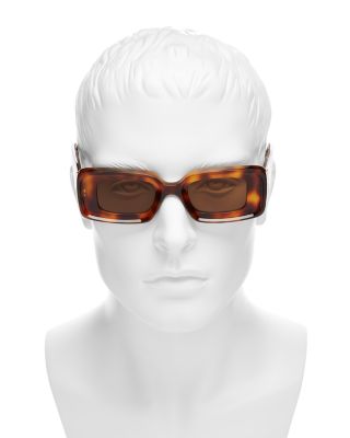 Chunky Anagram Rectangular Sunglasses, 46mm