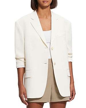 Theory Off-white Relaxed Blazer In Rice