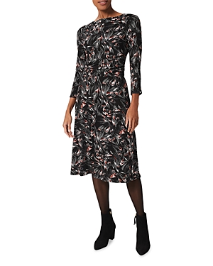 Hobbs London Nala Printed Dress In Black Multi
