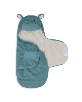 Baby GUND Oh So Snuggly Hippo Plush Hooded Baby Blanket Wrap for Newborns, 26"