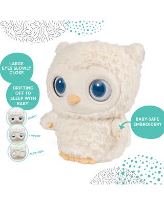 Baby Sleepy Eyes Owl Bedtime Soother Plush Night Light & Sound Machine, 8" - Ages 0+