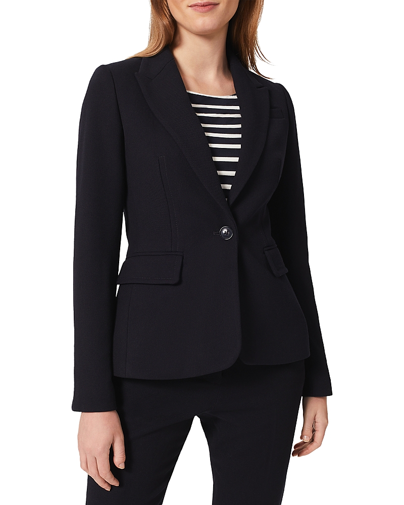 Hobbs London Mia One Button Blazer In Navy