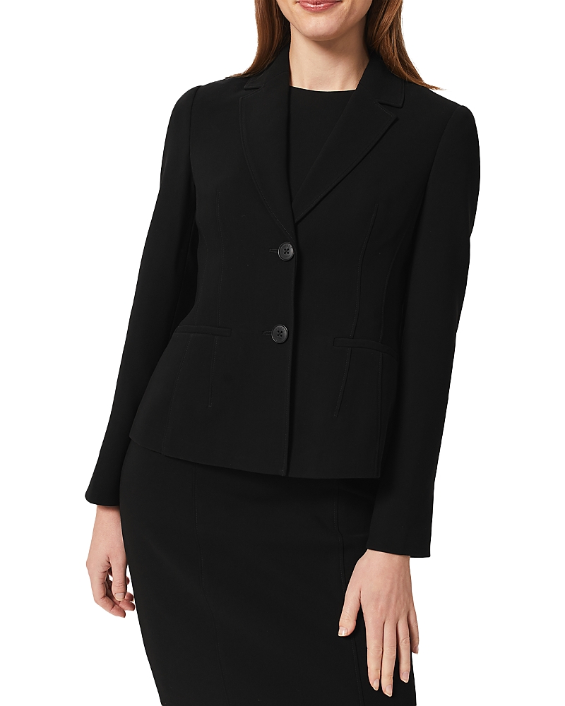 Hobbs London Mel Button Front Blazer In Black