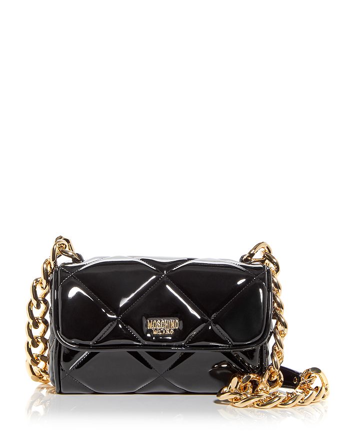 MOSCHINO leather and pearl handbag
