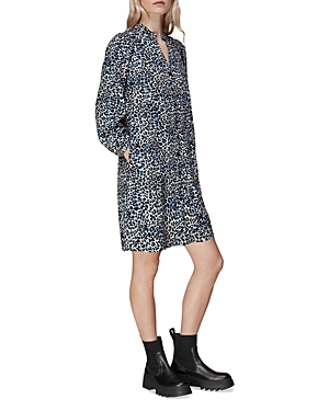 Shop Whistles Katie Abstract Cheetah Print Shirt Dress In Multicolor