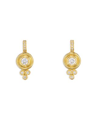 Temple St. Clair - 18K Yellow Gold Classic Diamond Drop Earrings