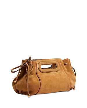 Gerard Darel Dany Mini Leather Top Handle Handbag In Wheat