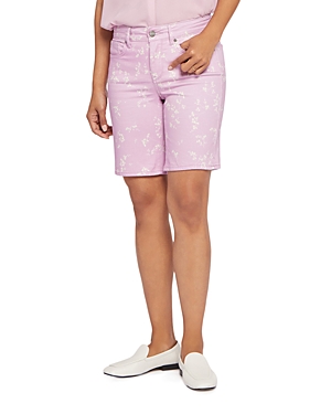 Nydj Ella Side Slit Denim Bermuda Shorts In Crepe Valley