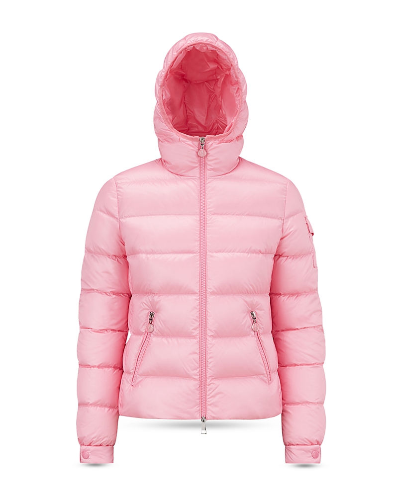 Moncler Gles Hooded Quilted Shell Down Jacket In Raspberry
