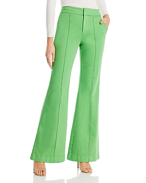 Alice And Olivia Jane High Rise Flare Jeans In Parrot