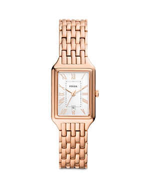 Shop Fossil Raquel Watch, 23mm In White/rose Gold