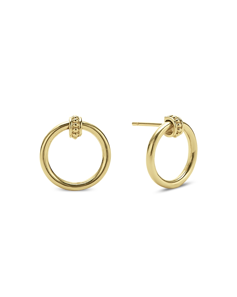 LAGOS 18K GOLD MERIDIAN CIRCLE STUD EARRINGS