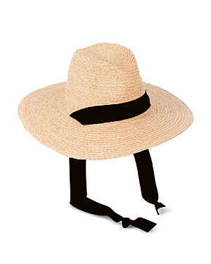 Shop Hat Attack Convertible Continental Straw Hat In Tan/black