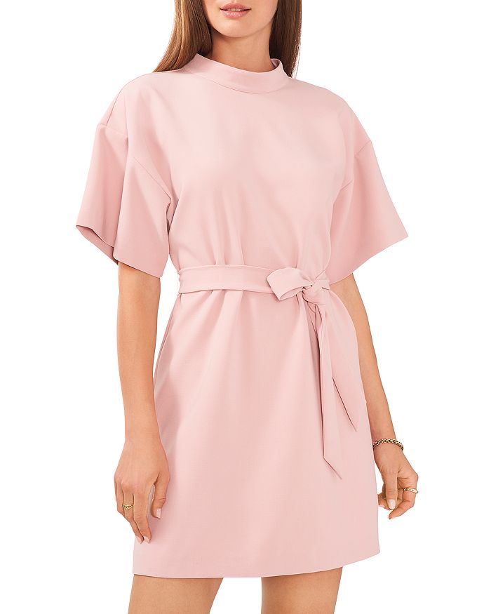 VINCE CAMUTO Drop Shoulder Belted Mini Dress Bloomingdale s