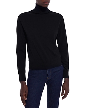The Kooples Wool Turtleneck Sweater In Black
