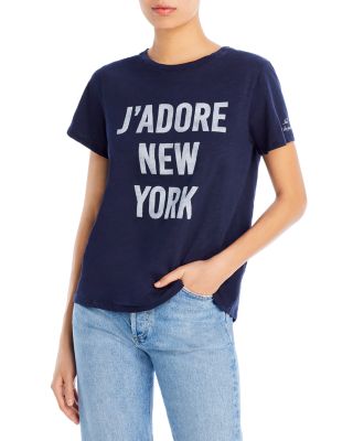Cinq à Sept - J'Adore New York Cotton Crewneck Tee