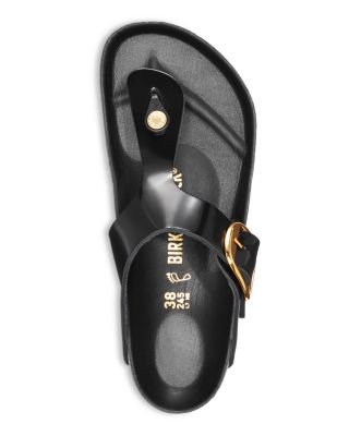 Women&#39;s Gizeh High Shine Big Buckle Thong Sandals