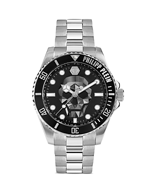 Philipp Plein Men's The $kull Stainless Steel Bracelet Watch 44mm In Black/silver