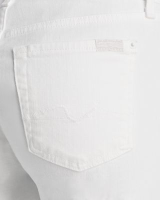 High Rise Roll Cuff Denim Shorts in Broken Twill