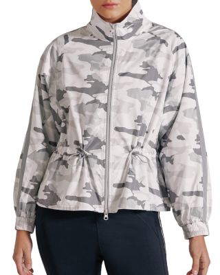 peplum drawstring windbreaker jacket