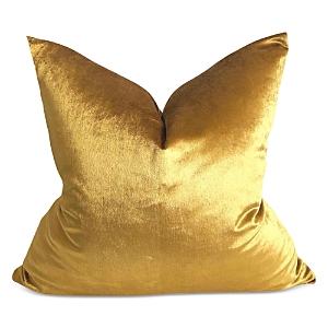 Modish Decor Pillows Velvet Throw Pillow Cover, 18 X 18 In Honey Gold