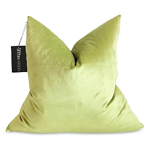 Modish Decor Pillows Velvet Throw Pillow Cover, 18 X 18 In Key Lime