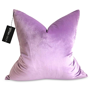 Modish Decor Pillows Velvet Throw Pillow Cover, 18" X 18" In Lilac