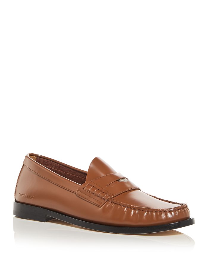 Timeless Platform Style: Moc Toe Leather Burberry Shoe