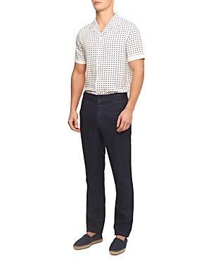 Shop Orlebar Brown Cornell Tailored Fit Linen Trousers In Night Iris Ii