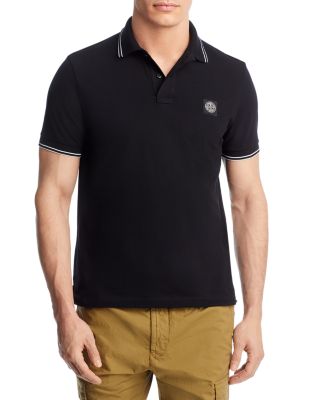 Stone Island Slim Fit Tipped Collar Short Sleeve Polo Shirt In