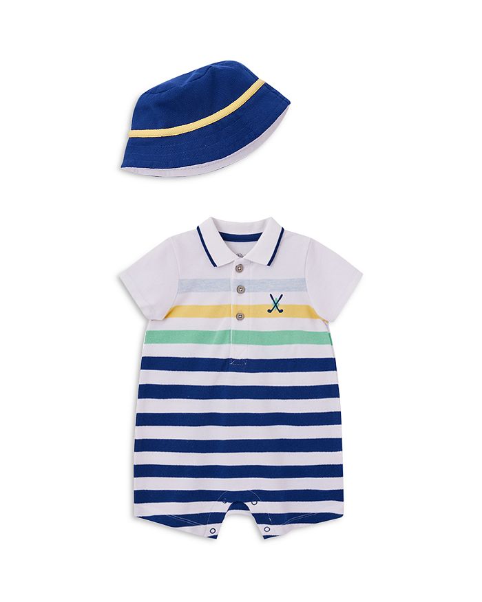 Little Me Boys' Striped Romper & Hat Set Baby Bloomingdale's