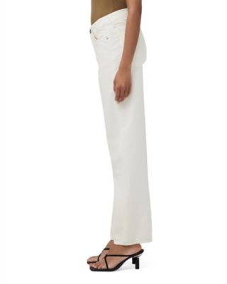Featherweight Logan High Rise Wide Leg Jeans in Ecru