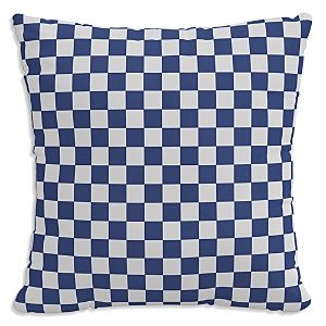Sparrow & Wren Patterned Decorative Pillow, 18 X 18 In Checkerboard Blue