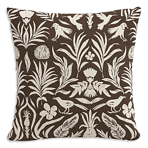 Sparrow & Wren Patterned Decorative Pillow, 18 X 18 In Tropical Otomi Chocolate