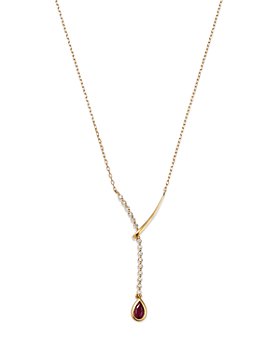 Bloomingdale's - Ruby & Diamond Lariat Necklace in 14K Yellow Gold, 18" - 100% Exclusive