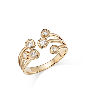 Bloomingdale's Diamond Multirow Cuff Ring In 14k Yellow Gold, 0.50 Ct. T.w. - 100% Exclusive In White/gold