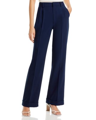 PAIGE Araceli Pleated Wide Leg Pants Bloomingdale s