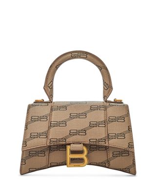 Balenciaga Hourglass XS Monogram Coated Canvas Top Handle