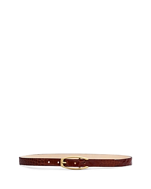 Rag & Bone Brown Mini League Belt In Brown/gold