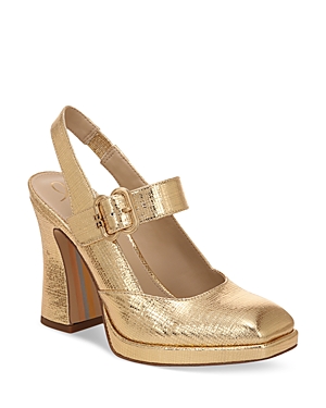 Sam Edelman Jildie Platform Slingback Sandal In Amber Gold