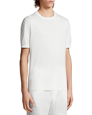 Shop Zegna Short Sleeve Knit Tee In White
