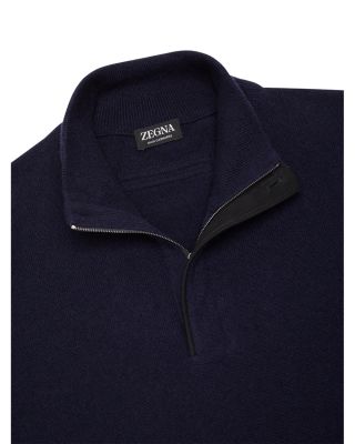 Oasi Cashmere Zip Mock Neck Sweater