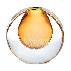 Global Views Amber Bubble Vase, Small In Brown