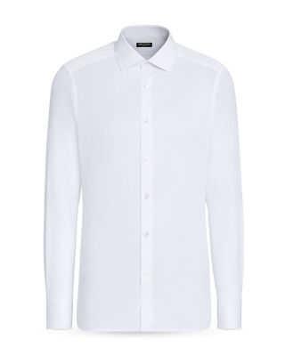 Micro Striped Trecapi Tailored Fit Long Sleeve Shirt Brand Name