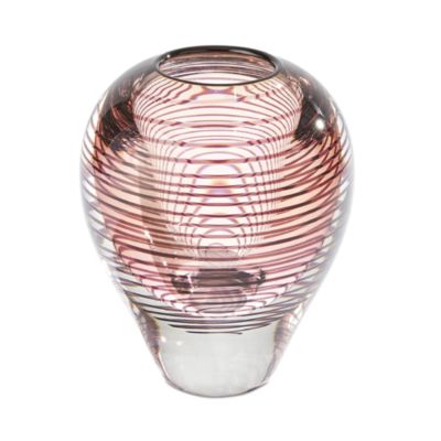 Global Views Spiraled Vase in Amber, Medium