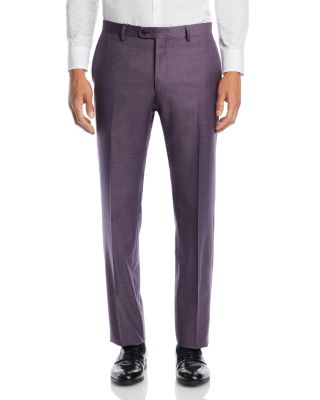 Pantaloni John Varvatos Star USA Melange Bordeaux Taglia 36, Lino E Lana, Vestibilità Slim, Nuovi Con Etichette